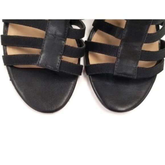 Black Saks Fifth Ave 'Deanna' Caged Sandals - 7 - Picture 7 of 16